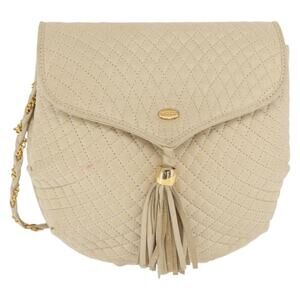 Bally Leather Shoulder Bag Ivory White